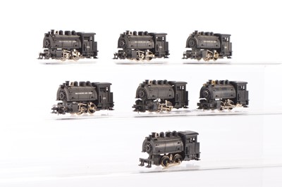 Lot 658 - Four Rivarossi unboxed American HO Gauge Baltimore and Ohio and three plain black   No 98 four coupled 0-4-0  Steam Locomotives and Tenders  (7)