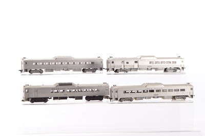 Lot 659 - Athearn and ATT (Tri-ang Hornby) unboxed American HO Gauge various Rail Roads Budd Ralicars (4)