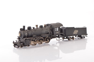 Lot 670 - Japanese unboxed American HO Gauge North Western Line black 4-6-0 No 128 Steam Locomotive and Tender