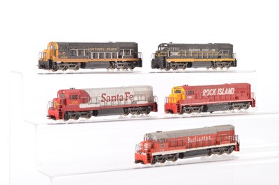 Lot 682 - Rivarossi unboxed American HO Gauge Various Railraods GE U25C Diesel Locomotives (5)