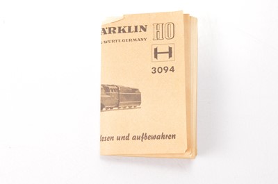 Lot 696 - A boxed vintage Marklin HO Gauge 3-rail German (DR) Streamlined 4-6-2 Locomotive and Tender