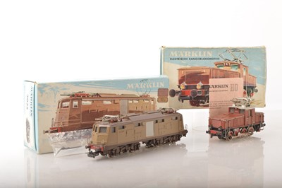 Lot 702 - A pair of boxed vintage Marklin HO Gauge 3-rail overhead Electric Locomotives (2)