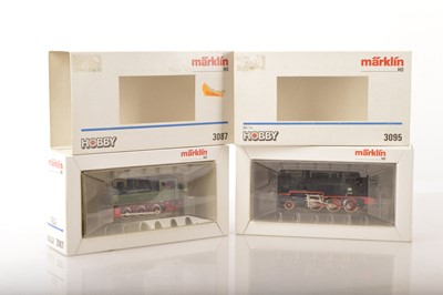 Lot 708 - A pair of boxed later Marklin "Hobby" series HO Gauge 3-rail Steam Tank Locomotives (2)