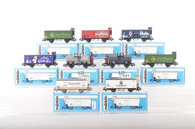 Lot 721 - Boxed Late-issue Marklin HO Gauge German Freight Stock (9)