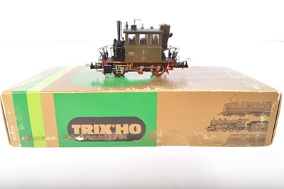 Lot 731 - Trix HO Gauge 22411 T2 dark green 'Glass Box'  6081 0-4-0 Steam Locomotive