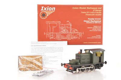 Lot 780 - Ixion 0 Gauge modern issue Fowler 0-4-0 Diesel Mechanical unlined GWR green