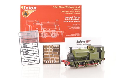 Lot 791 - Ixion 0 Gauge modern issue Hudson Clarke 0-6-0 Contractors Lined green Tank Loco