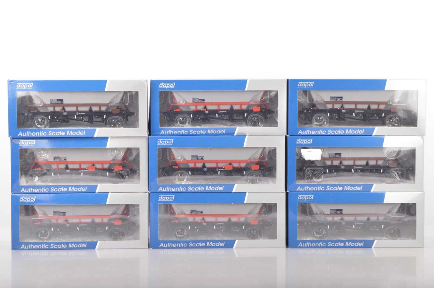 Lot 804 - Dapol 0 Gauge Modern issue Group of MGR HAA Coal Hoppers (9)