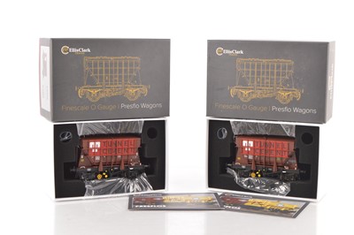 Lot 806 - Ellis Clarke 0 Gauge Modern issue pair of Presflow Cement wagons (2)