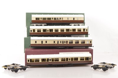 Lot 840 - Haywood Railway Finescale 0 Gauge Kitbuilt group of GWR Collett coaches (4)