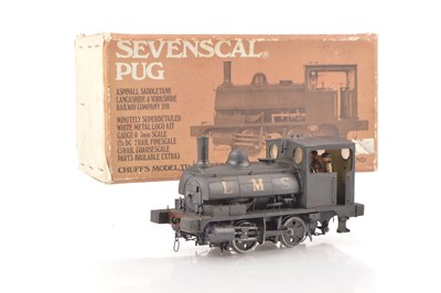 Lot 846 - Sevenscal Kitbuilt Finescale 0 gauge 0-4-0 Aspinall Saddle Tank 'Pug' LMS weathered black Loco