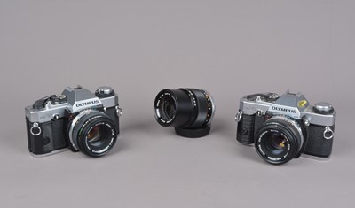 Lot 466 - Two Olympus OM20 SLR Cameras