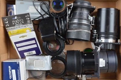 Lot 485 - A Tray of Various Projection Lenses and Lens Components