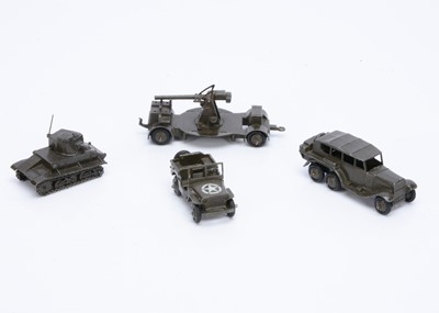 Lot 25 - Military Dinky Toys In Olive Drab