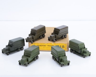 Lot 31 - A Dinky Toys 151b 6-Wheel Covered Transport Wagon Trade Box