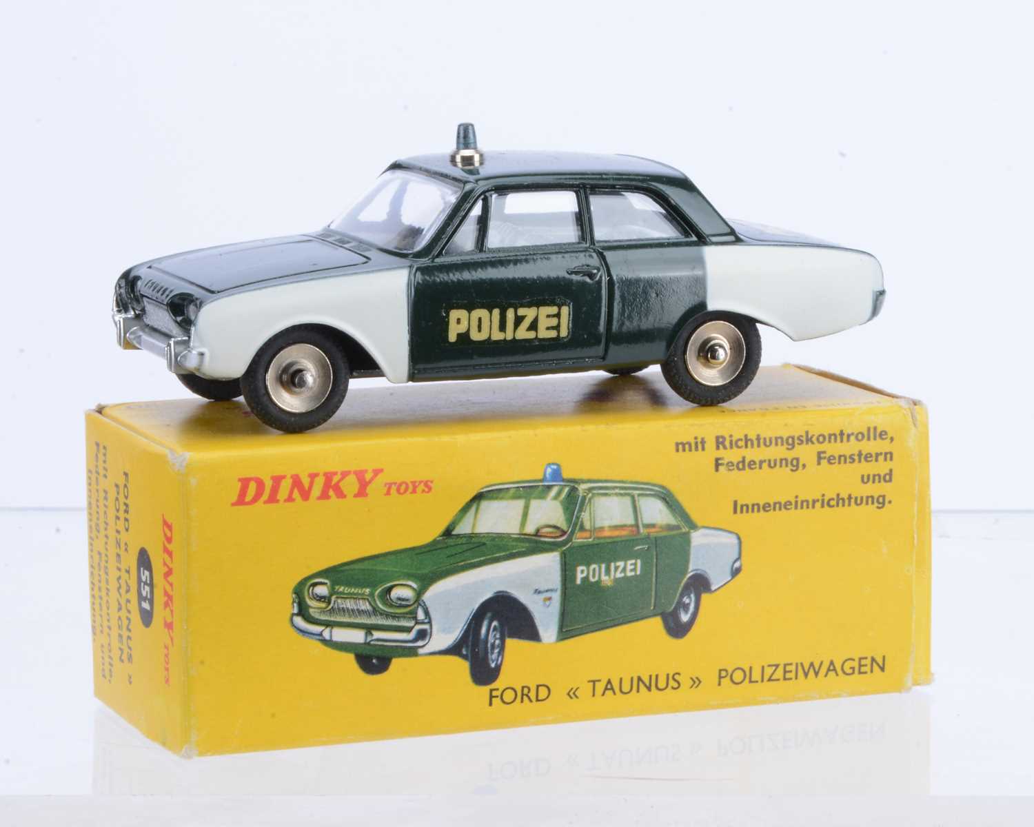 Lot 44 - A Rare French Dinky Toys 551 Ford Taunus 17M Police Car