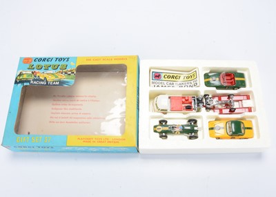 Lot 70 - A Corgi Toys Gift Set 37 Lotus Racing Team