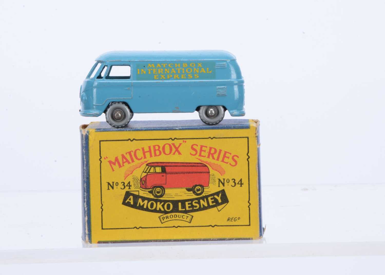 Lot 94 - A Scarce Boxed Matchbox Lesney 34a Volkswagen Microvan 'International Express' Model