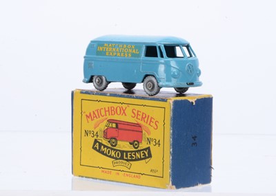 Lot 94 - A Scarce Boxed Matchbox Lesney 34a Volkswagen Microvan 'International Express' Model