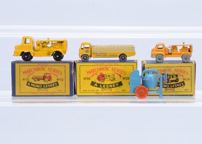 Lot 100 - Three Boxed Matchbox Lesney Construction Models