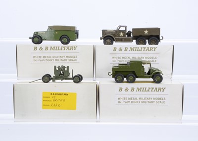 Lot 165 - B & B Military 1:60 Scale White Metal Models