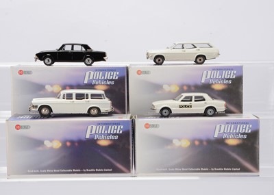 Lot 171 - Brooklin 1:43 Scale White Metal International Police Vehicles