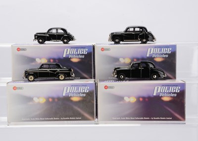 Lot 172 - Brooklin 1:43 Scale White Metal International Police Vehicles