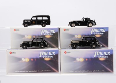 Lot 174 - Brooklin 1:43 Scale White Metal International Police Vehicles