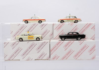 Lot 183 - Crossway Models 1:43 Scale White Metal Police Vehicles