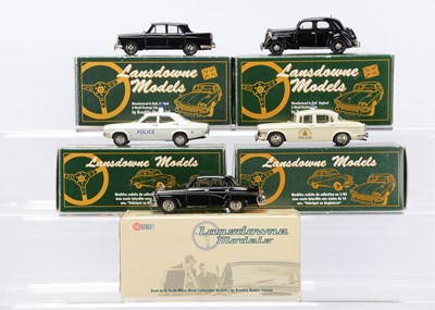 Lot 186 - Lansdowne 1:43 Scale White Metal Police Vehicles