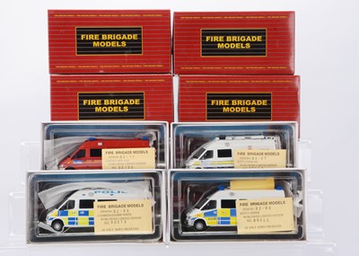 Lot 189 - Fire Brigade Models 1:43 Scale Police Vehicles