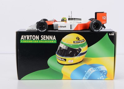 Lot 199 - Ayrton Senna Racing Car Collection 1:18 Scale McLaren MP 4/4