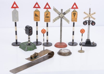 Lot 304 - Vintage model Road Signs and Retro Racing Literature