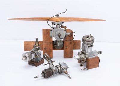 Lot 340 - Four larger Model Petrol Aero-Engines (4)