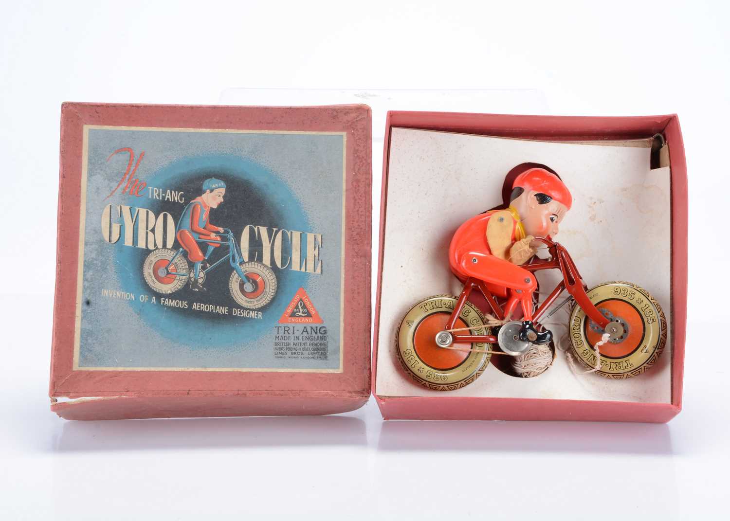 Lot 352 - A Tri-ang Tinplate & Celluloid Gyro Cycle