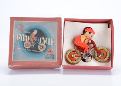 Lot 352 - A Tri-ang Tinplate & Celluloid Gyro Cycle