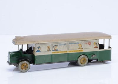 Lot 353 - A Tinplate Clockwork Paris Autobus