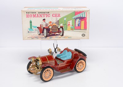 Lot 373 - A Masudaya Modern Toys (Japan) Tinplate Battery-Operated Romantic Car