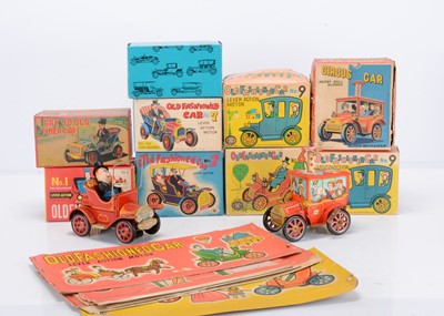 Lot 375 - Japanese Tinplate Veteran Era Cars