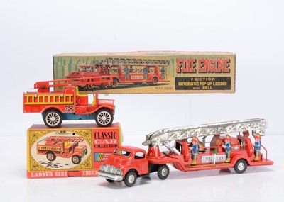 Lot 378 - Japanese Tinplate Friction Drive Fire Engines