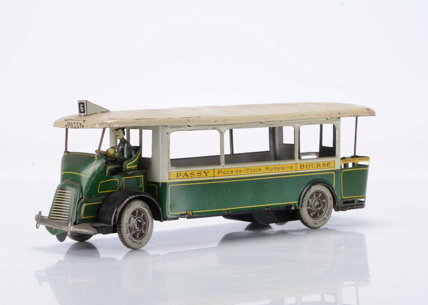 Lot 383 - A Fine tinplate Paris Renault Bus by Rossignol