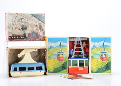 Lot 392 - Tinplate Electric Cable Cars