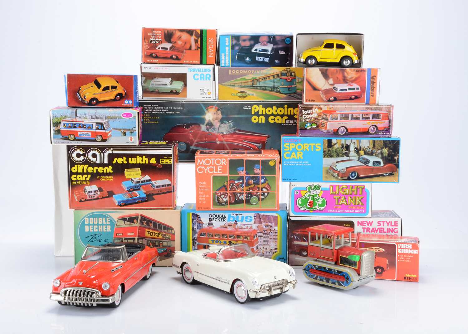 Lot 393 - Chinese Tinplate Toy Vehicles