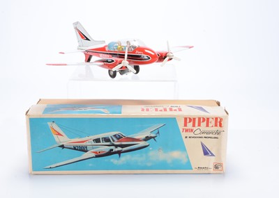 Lot 401 - Asahi Toy (Japan) Tinplate Friction Drive Piper Twin Comanche