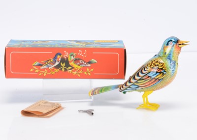 Lot 414 - A Köhler (West Germany) Tinplate Clockwork Jubilant Songbird
