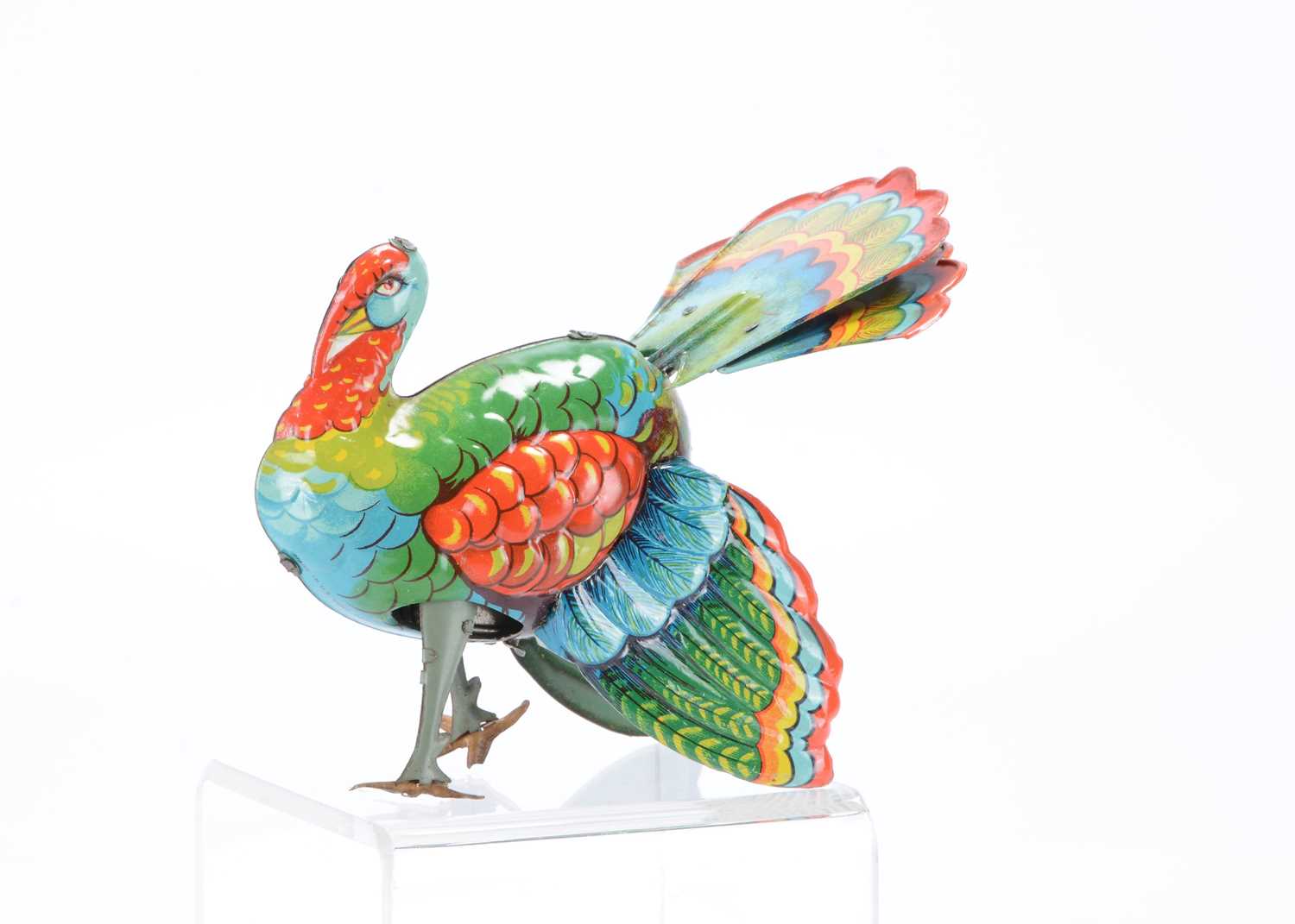 Lot 418 - A Blomer & Schüler (U.S Zone Germany) Tinplate Clockwork Turkey