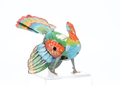 Lot 418 - A Blomer & Schüler (U.S Zone Germany) Tinplate Clockwork Turkey