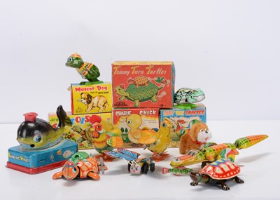 Lot 419 - Japanese Tinplate Clockwork & Battery-Operated Animal Toys