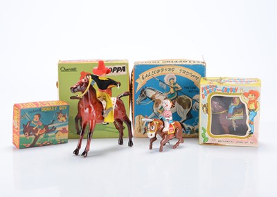 Lot 422 - Equine Themed Tinplate Clockwork Toys