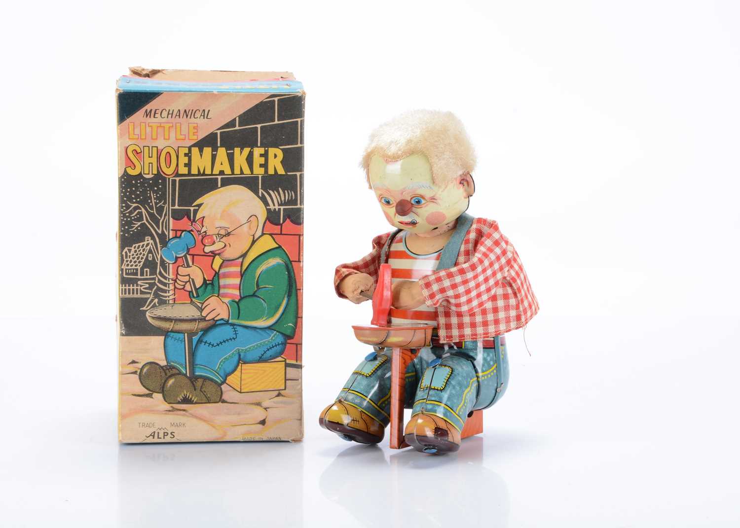 Lot 427 - Alps (Japan) Tinplate Clockwork Mechanical Little Shoemaker